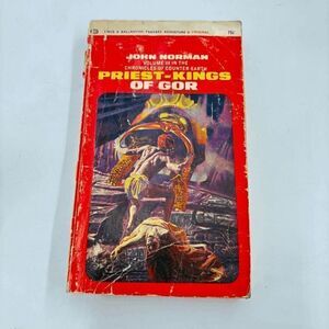 VTG 60s Priest-Kings Of Gor John Norman Ballantine Paperback Book 1st Print 1968